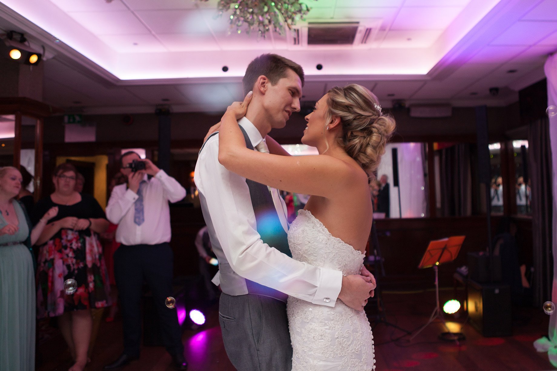 Groom and a bride first dance at  Liverpool Sefton Park Sure Hotel
